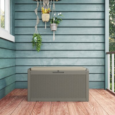 Quartey 100 Gallons Water Resistant Resin Lockable Deck Box by Ebern Designs