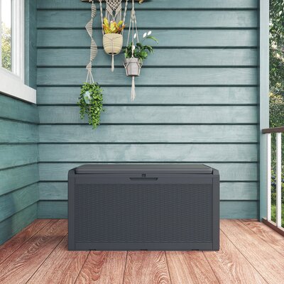 Quartey 100 Gallons Water Resistant Resin Lockable Deck Box by Ebern Designs
