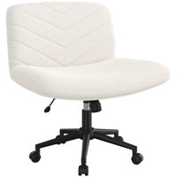 Fabric Swivel Desk Chair Office Chair with No Arms by Yaheetech