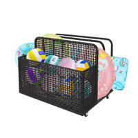 Outdoor Storage, Double Layer Poolside Float Storage, Patio Poolside Float Storage Basket, Storage Box by ZACOO