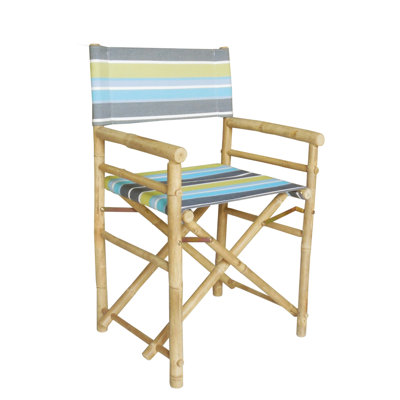 Hand Crafted Folding Director Chair by ZEW Inc