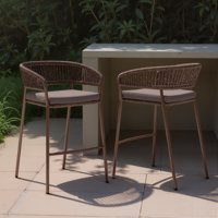 Skye Barstool (Set Of 2) Brown by Zuo Hospitality