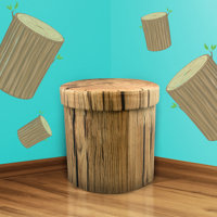Sorbus Storage Ottoman Foldable with Lid in Log Print