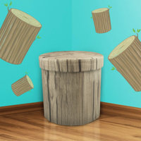 Sorbus Storage Ottoman Foldable with Lid in Log Print by Sorbus