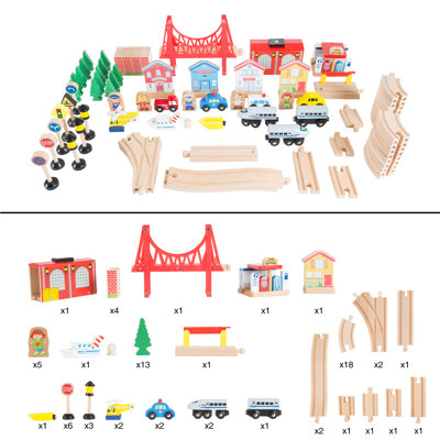 Hedin Table and Train Set Kids by Zoomie Kids