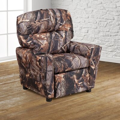Kimsey LeatherSoft Contemporary Kids Recliner with Cup Holder and Headrest by Harper Orchard