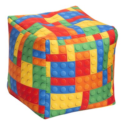 Frostley Bricks Pouf Kids Ottoman by Zoomie Kids