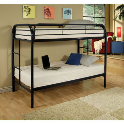 Crediton Twin Bunk Bed with Side Ladders by Zoomie Kids