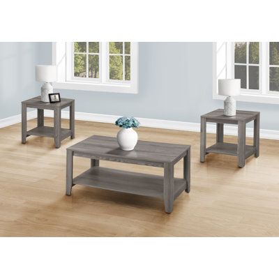 3pcs Modern Coffee Table Set, Farmhouse Coffee Table Living Room Tables for Living Room by Zipcode Design