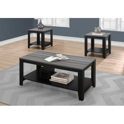 3pcs Modern Coffee Table Set, Farmhouse Coffee Table Living Room Tables for Living Room by Zipcode Design