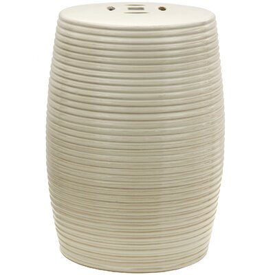Alixandrea Ribbed Porcelain Garden Stool by Hokku Designs