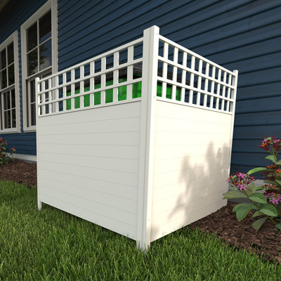 44in H x 42in W (2 Panels) No Dig Zippity Keswick Privacy Fence and Screen Kit, White Vinyl Privacy Fence, Outdoor Privacy Screen Panels for Yard, Tra by Zippity Outdoor Products